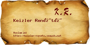 Keizler Renátó névjegykártya